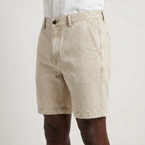Shorts en jean pour hommes personnalisés en gros, shorts en denim noir délavé, shorts en denim avec logo personnalisé, streetwear, étiquettes USA - Product Image 2