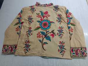 Embroidered Suzani <b>jacket</b> with intricate handmade motifs and vibrant colors ideal for boho fashion boutiques and ethnic - Product Image 3