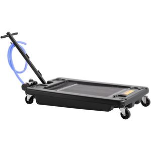 Vasca di raccolta olio mobile da 17 galloni con tubo da 2,2 m, maniglia pieghevole, pompa elettrica a basso profilo, a prova di perdite, realizzata in alluminio resistente - Product Image 1