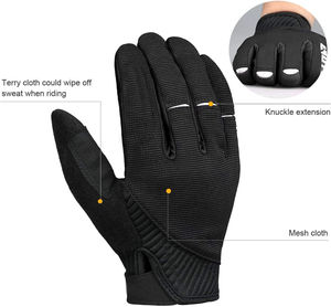 Winter Full-<b>Finger</b> Cycling Gloves Windproof Mountain <b>Bike</b> Anti-Slip Padded Palm Touchscreen Compatible Outdoor Gym Gloves Sale - Product Image 5