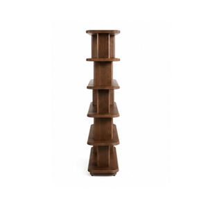 <b>Modern</b> Solid Teak Wood Bookcase Open Display <b>Shelf</b> Luxury Wooden Bookshelf Storage Cabinet for Living Room Hotel Villa Apartment - Product Image 6