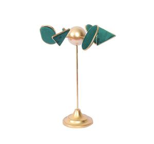 ขาตั้งโชว์เครื่องประดับ ขาตั้งโชว์สร้อยคอ พร้อมแผงปรับได้หกแผง ที่แขวนสร้อยคอโลหะสีทอง สำหรับจัดแสดงสินค้าปลีก - Product Image 1