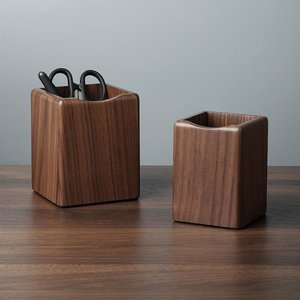 <b>Rustic</b> Wooden Pen Stand Decorative <b>Office</b> Accessory - Product Image 5