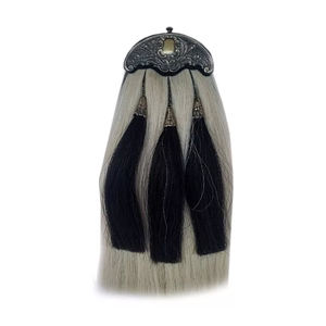 Espuelas de Cuero Genuino de Alta Calidad, Accesorio para Instrumento Musical Escocés, Borla de Cuero Hecha a Medida con Crin de Caballo - Product Image 1