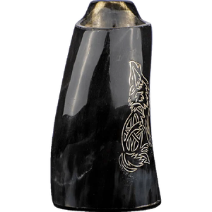 แก้วน้ำทรงแตรไวกิ้ง ลายสัตว์ นางฟ้า ดีไซน์ทำมือ เป็นมิตรกับสิ่งแวดล้อม ของตกแต่งบ้าน แก้วเบียร์ ขนาดปรับแต่งได้ ทำจากเขาควายแท้ คุณภาพสูง - Product Image 1