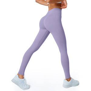 Leggings Deportivos de Cintura Alta sin Costuras, Color Sólido, Efecto Push-Up para Mujer - Product Image 5