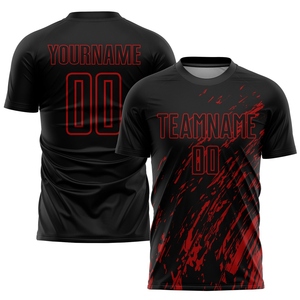 ขายส่งโดยตรงจาก OMMIZ INDUSTRY ชุดฟุตบอลแบบ sublimated สีดำฟ้าสั่งทำพิเศษ - Product Image 2
