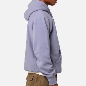 Sudadera con Capucha de Felpa de Algodón Morada para Hombre, Transpirable, con Logotipo Personalizado, Diseño Simple, Fabricación de Alta Calidad - Product Image 3