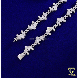 Chaîne en argent sterling 925 de haute qualité avec croix sertie de diamants moissanite, bijoux de luxe hip-hop pour les grossistes - Product Image 4