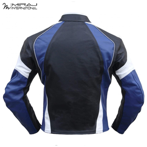 Traje de Motociclismo de Cuero de Alto Rendimiento en Color Azul y Negro para Pilotos de Carreras, Diseño Transpirable y Protector, Trajes Deportivos para Hombre - Product Image 5