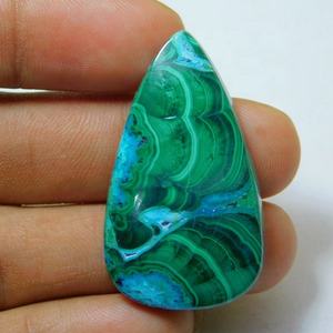 Azurite naturelle Malachite Cabochon pendentif/bague en pierres précieuses en vrac pour la fabrication de bijoux en forme de mélange - Product Image 1