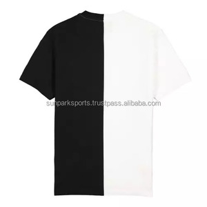 Fabricant pakistanais de vêtements sur mesure pour hommes, vêtements à deux tons, moitié noir, moitié blanc, polyester/coton respirant, écologique, T - Product Image 2