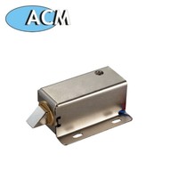 Cerradura de solenoide eléctrica miniatura de 12 V CC al por mayor con lengüeta de control para puerta de cajón de archivador