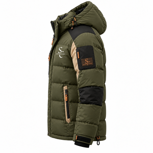 Veste matelassée pour homme, vente en gros, logo personnalisé, veste d'hiver épaisse, imperméable, coupe-vent, usine OEM - Product Image 3