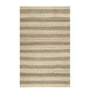 Hot Sale Indian Manufacturer Striped Jute Area <b>Rug</b> Rectangle Flat Weave Modern <b>Living</b> <b>Room</b> Use Beige Gray Tone - Product Image 1