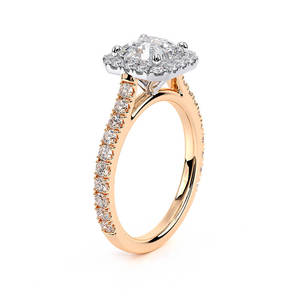 10K White Gold Asscher Cut Lab Grown Diamond Halo Engagement <b>Ring</b> 1.5 CT IGI Certified Rhodium Plated Women's Wedding - Product Image 3