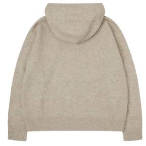 Sweat à capuche zippé en tricot beige avec emblème – Confortable et élégant pour hommes et femmes, idéal pour le quotidien et les tenues décontractées - Product Image 2