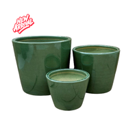 HG 13-8583/2 Pot Keramik Persegi Panjang 5L Ramah Lingkungan untuk Luar Ruangan dengan Tepi Berlapis, Pot Dekoratif untuk Rumah & Taman