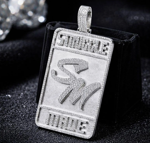 925 Sterling Silver Men's Lab Grown Diamond Hip Hop Micro Pave IGI Certified Urban Pendant for Wedding Gift - Product Image 2