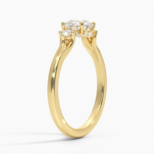 Elegant Gold Tone Engagement <b>Ring</b> with Sparkling Diamond Style <b>Crystal</b> Romantic Bridal Wedding Proposal Jewelry - Product Image 3