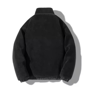 Men's Winter Coat Fleece <b>Jacket</b> Solid Color Pockets Fleece <b>Zip</b> <b>up</b> <b>Jacket</b> Factory Customized Sherpa Fleece <b>Jacket</b> - Product Image 2
