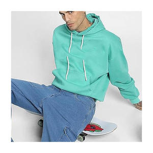 Sweat-shirt à capuche zippé oversize noir tendance pour homme, en molleton épais doublé, épaules tombantes, style streetwear - Product Image 4