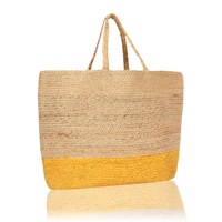 Sac fourre-tout en jute vintage bohème pour femmes |   Sac messager tressé croisé éco-responsable fait main avec motif lettre pour usage quotidien