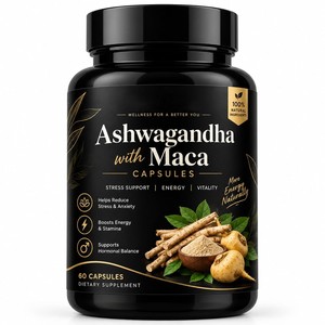 Complément Quotidien Bien-être Ashwagandha et Maca en Capsules – 60 Unités pour une Utilisation Pratique – Soutient la Vitalité - Product Image 2