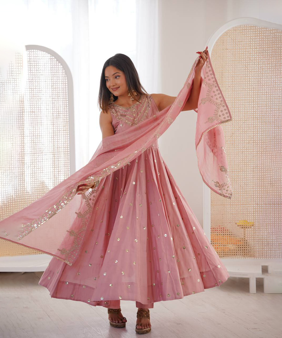 Verified Supplier Simple Anarkali Premium Japan Satin Silk | Alibaba.com