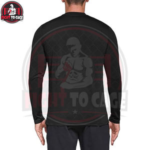 New Arrival Men's Long Sleeve T-Shirts 100% Polyester Woven Breathable Eco-Friendly Gym Workout Wear 4 Colors Casual Wear - Product Image 3