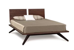 Lit plateforme flottant ultra-moderne en bois massif avec tête de lit séparée et intégrée |   Artisanat Pindel - Product Image 4
