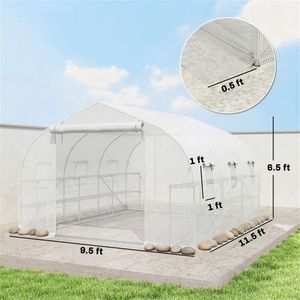 Serre tunnel blanche pour jardinage et plantation intérieurs, Serres et espaces de culture - Product Image 6