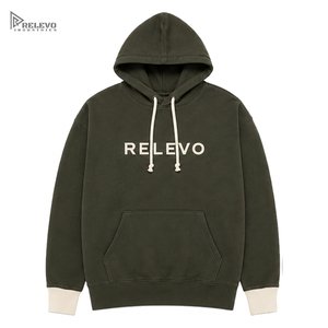 Wholesale Custom Vintage Washed Pullover <b>Hoodie</b>, <b>Plain</b> Blank Heavyweight Unisex Hooded Sweatshirt With Contrast Cuffs Acid Wash - Product Image 1