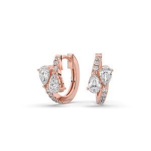 Pendientes de Diamantes Creados en Laboratorio con Corte Pera Brillante de 0.99Ct, Oro de 14K, Joyería Única, Elegante y Ligera para Venta al por Mayor - Product Image 4