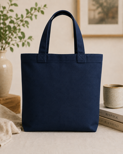 Dream Big <b>Work</b> Hard Stay Kind Canvas Tote <b>Bag</b> With Floral Embroidery Navy Blue Minimalist Style Shopping <b>Bag</b> - Product Image 6