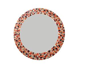 Round <b>Mosaic</b> Wall Mirror With Colorful Glass <b>Tile</b> Frame Decorative Blue And Yellow <b>Mosaic</b> Framed Mirror For Home Decor - Product Image 3