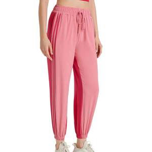 Pantalones Deportivos Casuales de Cintura Alta y Pierna Ancha para Mujer, Pantalones de Chándal de Algodón con Bolsillos para Gimnasio y Fitness, Venta al Por Mayor - Product Image 1