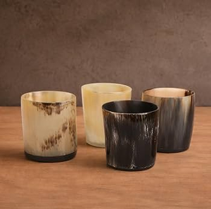 Vaso de Vidrio con Diseño de Color Sólido, para Vino, Té, Café y Cerveza, Vaso de Cuerno Natural, Más Vendido - Product Image 3
