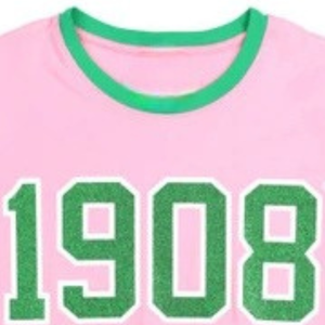 Camiseta gráfica de manga larga rosa claro con estampado de números verdes, cuello redondo, informal, de algodón, tops de moda para mujer, ropa diaria de primavera - Product Image 6
