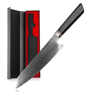 มีดเชฟยูกโตะ เอจ มาสเตอร์ แมนูแฟคเจอร์ ขนาด 8 นิ้ว เหล็กดามัสกัสญี่ปุ่น 67 ชั้น แกนกลาง VG10 ด้ามไม้มะเกลือ ใช้กับเครื่องล้างจานได้ - Product Image 1