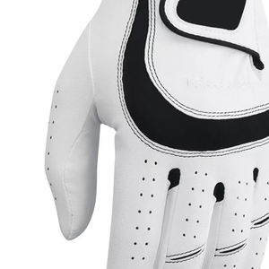Golf Glove <b>White</b> PU Leather Breathable <b>Hook</b> and Loop Right Hand Non Slip Unisex Sports Use - Product Image 3