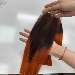 Ombre Color naranja vietnamita humano Color natural precio de fábrica extensiones de cabello hueso cabello liso - Product Image 6