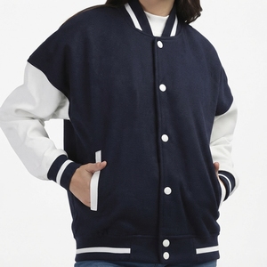 Blousons universitaires décontractés pour femmes, style streetwear cool, col montant, en toile, pour l'hiver, personnalisables, variés, unisexe - Product Image 5