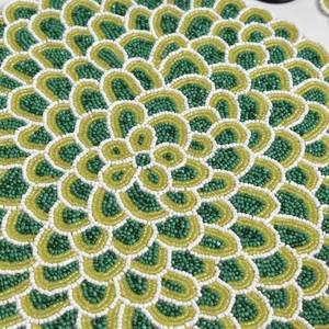 Handmade Bohemian Floral Polyester Cotton Beaded Runner Placemat Elegant <b>Table</b> Decor Stylish Dining Room Wedding <b>Table</b> Setting - Product Image 4
