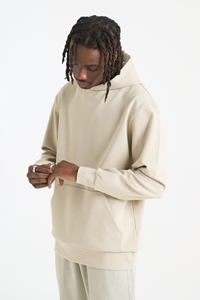 Sweat à capuche personnalisé pour homme, 100 % coton, coupe ample oversize, broderie 3D, poche, 430g, anti-plis, respirant, style streetwear - Product Image 4