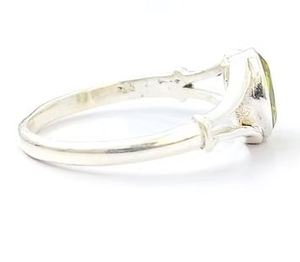 Lightweight <b>Peridot</b> Gemstone 925 Sterling Silver Dainty <b>Ring</b> Unisex Everyday Wear Oval Shape Jewelry for Wholesale - Product Image 3