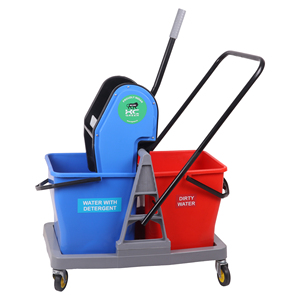 <b>Cleaning</b> <b>Mopping</b> Double Bucket Trolley - Product Image 5