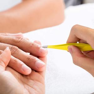 Pince à épiler professionnelle jaune en acier inoxydable de haute qualité, anti-statique, pour sourcils et cils, outils de beauté 2026 - Product Image 4