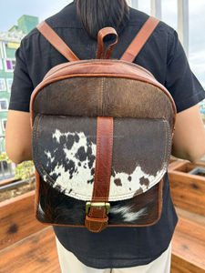 Vente en gros mini sac à dos unisexe qualité supérieure en cuir de vachette véritable fermeture éclair RFID luxe décontracté style western tendance unisexe - Product Image 4