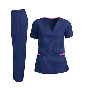 Tenues médicales légères et respirantes, vêtements de travail professionnels confortables pour infirmières, ensembles de blouses 100% coton, personnalisables - Product Image 4